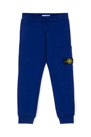 pantalone in cotone blu STONE ISLAND KIDS | 811661520V0022